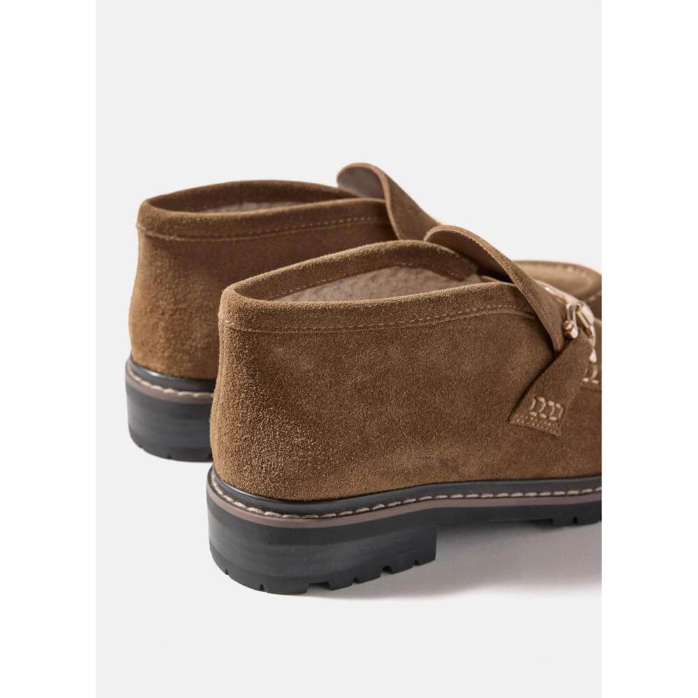 Mint Velvet Effie Brown Suede Loafer Boots
